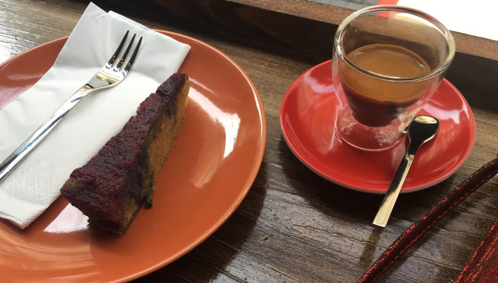 Rosemary Olive Oil Cake and Espresso at London Coffee Society, Budapest